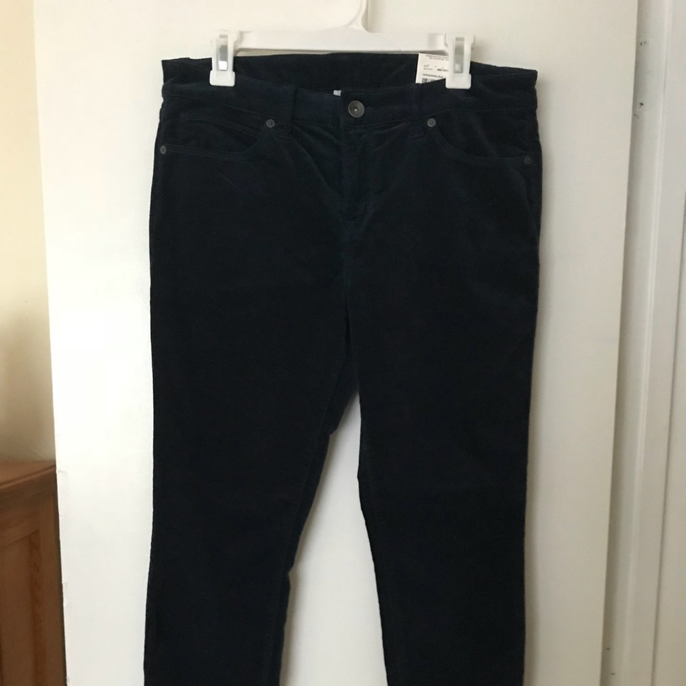 Stylus navy blue velvet skinny pants.